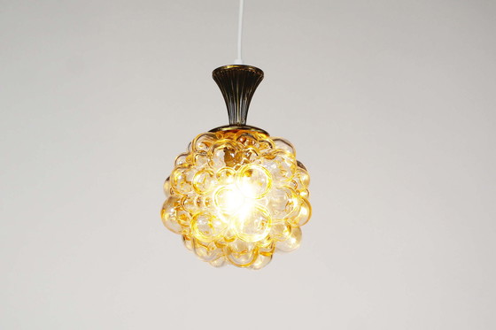 Image 1 of 1x Petite amber bubble glazen hanglamp