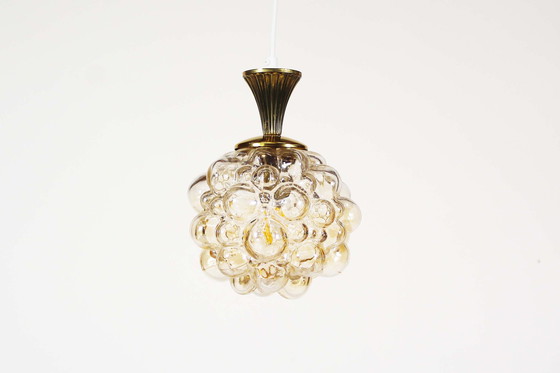 Image 1 of 1x Petite amber bubble glazen hanglamp