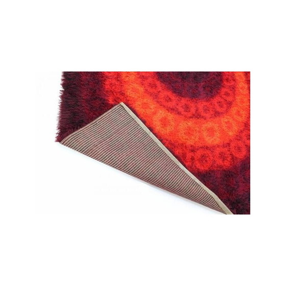 Image 1 of Mid century vloerkleed met ovale vormen - jaren 1970