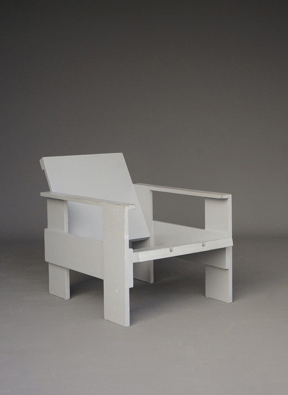 Image 1 of Triplex kratstoel Gerrit Rietveld stijl, 1970