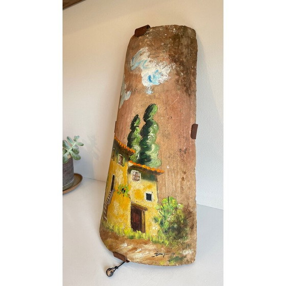 Image 1 of Wandlamp met oude tegels