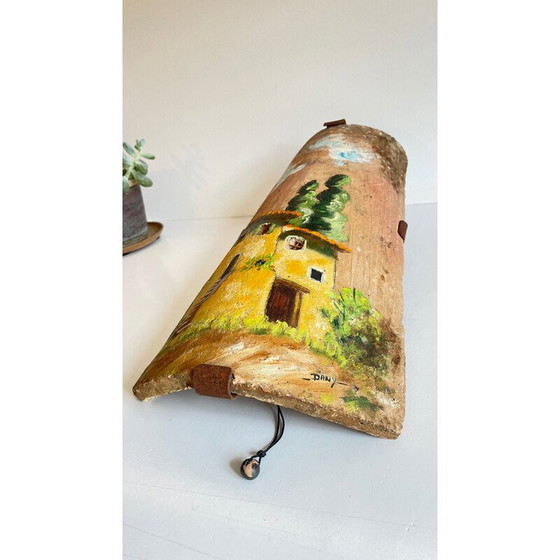 Image 1 of Wandlamp met oude tegels