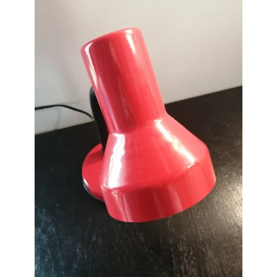Image 1 of Vintage rode metalen bureaulamp, 1970