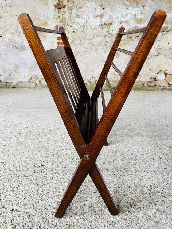 Image 1 of Mid Century, Vintage, inklapbaar tijdschriftenrek, Cees Braackman, circa 1960