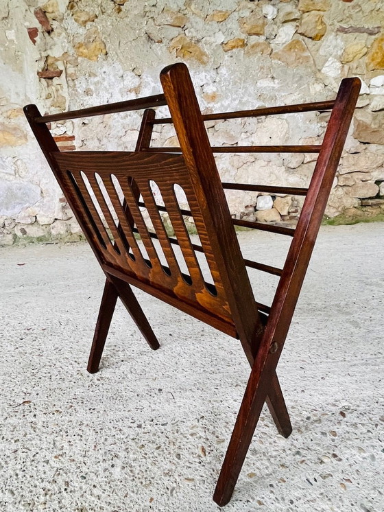 Image 1 of Mid Century, Vintage, inklapbaar tijdschriftenrek, Cees Braackman, circa 1960