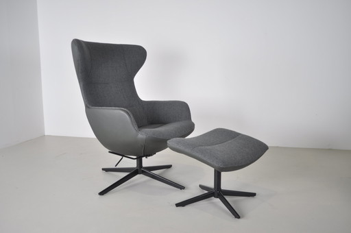 Zyba design fauteuil + hocker