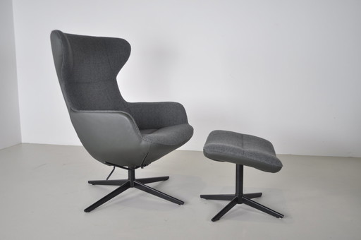 Zyba design fauteuil + hocker