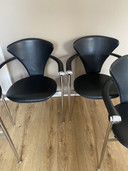 4x Vintage Arrben Stiletto stoelen