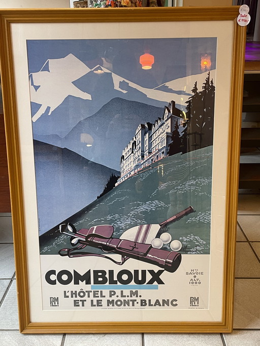 Combloux Mont Blanc, Vintage Ingelijste Poster/Prent