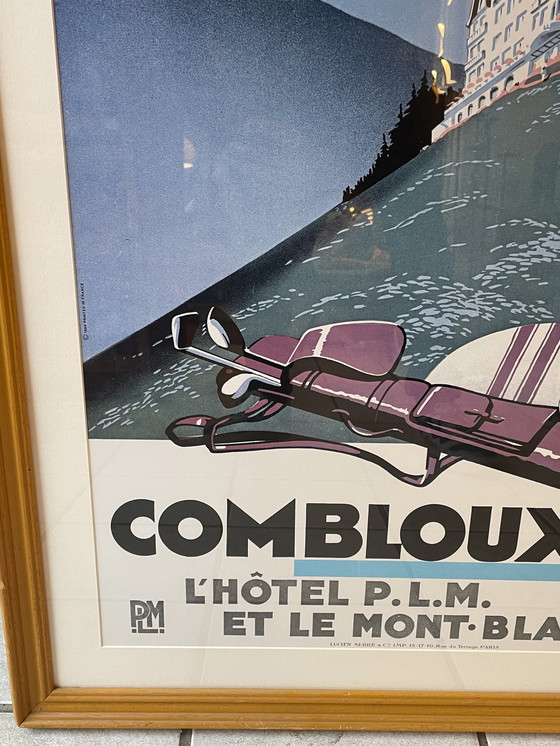 Image 1 of Combloux Mont Blanc, Vintage Ingelijste Poster/Prent