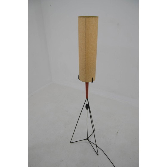Image 1 of Vloerlamp van Mid Century metaal en perkamentpapier, Europa 1960