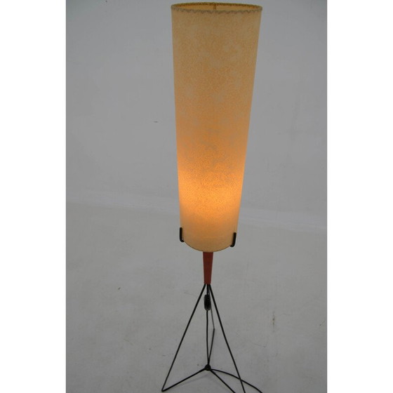 Image 1 of Vloerlamp van Mid Century metaal en perkamentpapier, Europa 1960