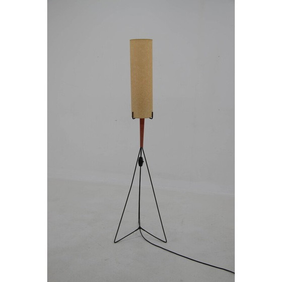 Image 1 of Vloerlamp van Mid Century metaal en perkamentpapier, Europa 1960
