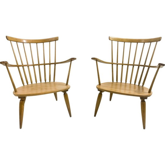 Image 1 of Paar vintage Altheim fauteuils van Franz Schuster voor Wiesner-Hager, jaren 1950