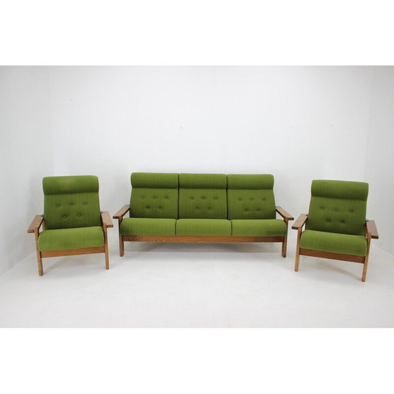 Image 1 of Vintage beukenhouten woonkamer set, Tsjecho-Slowakije 1970