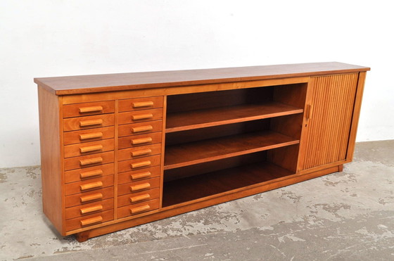 Image 1 of Vintage Dressoir Met Rolluik En Laden