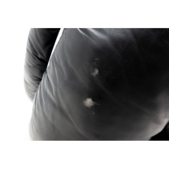 Image 1 of Paar vintage zwart leren fauteuils, 1960