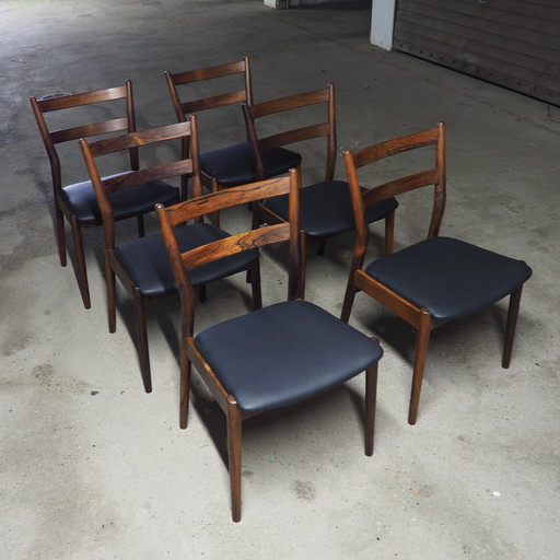 6x Arne Vodder Sibast eetkamerstoelen