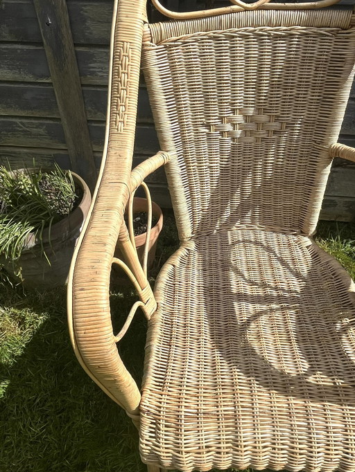 Duo van rotan fauteuils