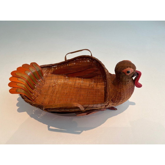 Image 1 of Vintage rotan zakkalkoen, Frankrijk 1950