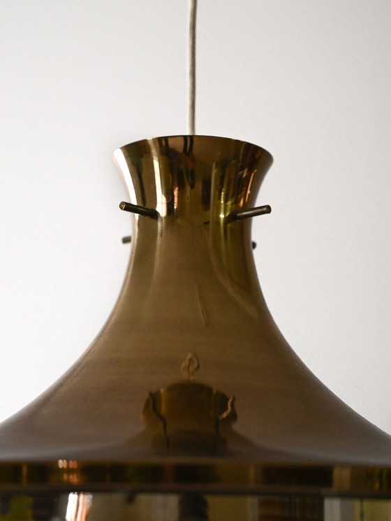 Image 1 of Messing hanglamp uit de jaren 1960 - Scandinavisch ontwerp