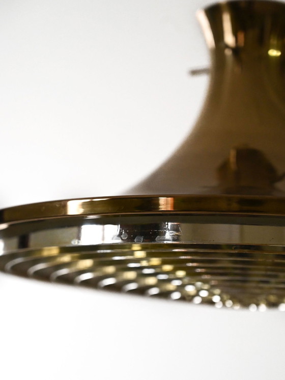 Image 1 of Messing hanglamp uit de jaren 1960 - Scandinavisch ontwerp