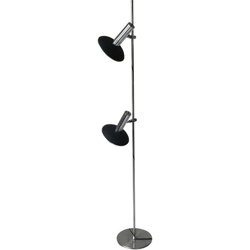 Vintage chromen vloerlamp van Alain Richard voor Disderot, jaren 1960