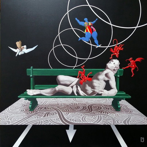 Vintage Saget pop portret door Pierre Jaco, 2020