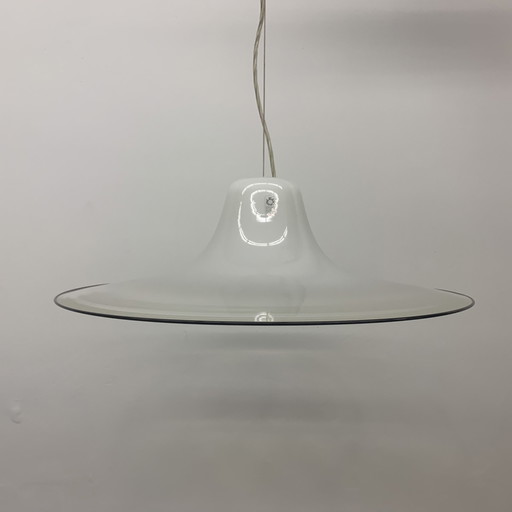 Vintage Leucos Murano glazen hanglamp van Renato Toso, 1970