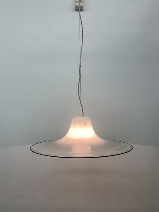 Vintage Leucos Murano glazen hanglamp van Renato Toso, 1970