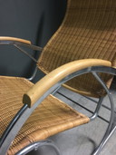 Vintage italiaanse rotan schommelstoel