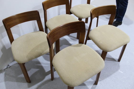 Image 1 of 5x Vintage eetkamerstoelen - jaren '70