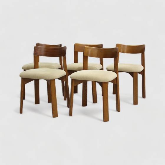 Image 1 of 5x Vintage eetkamerstoelen - jaren '70