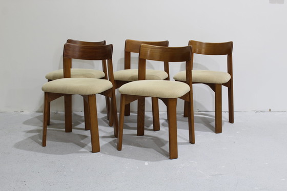Image 1 of 5x Vintage eetkamerstoelen - jaren '70