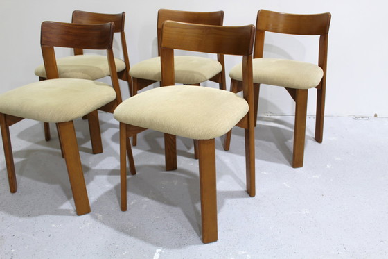 Image 1 of 5x Vintage eetkamerstoelen - jaren '70