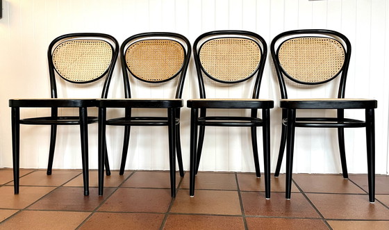 Image 1 of 4x Thonet 215R stoelen set