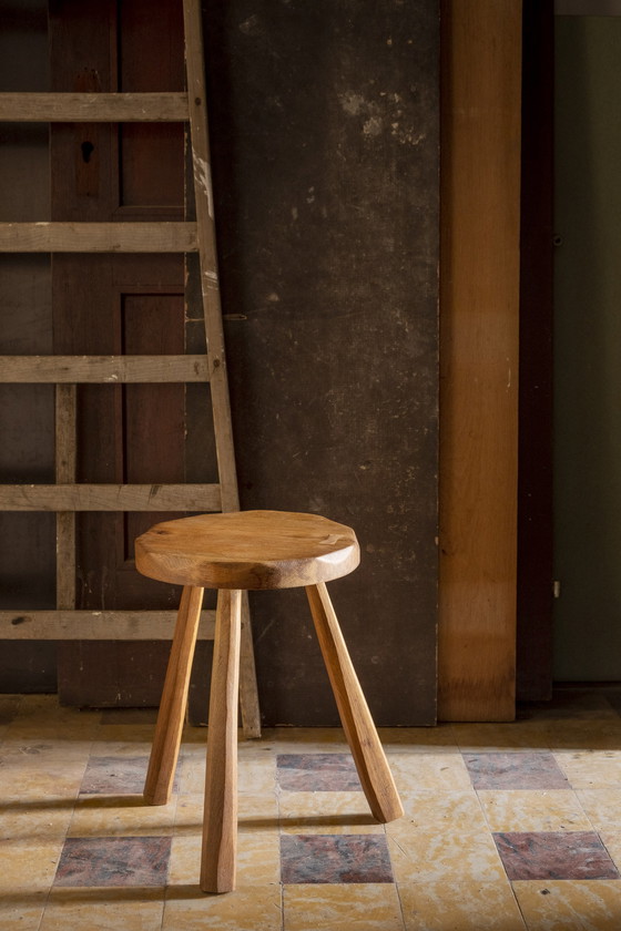 Image 1 of Vintage kruk in eikenhout