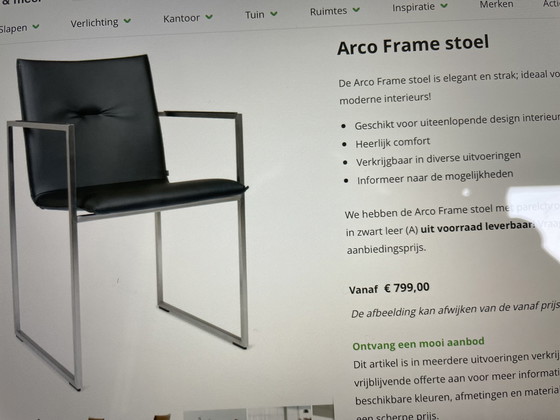 Image 1 of 2x Arco frame fauteuils