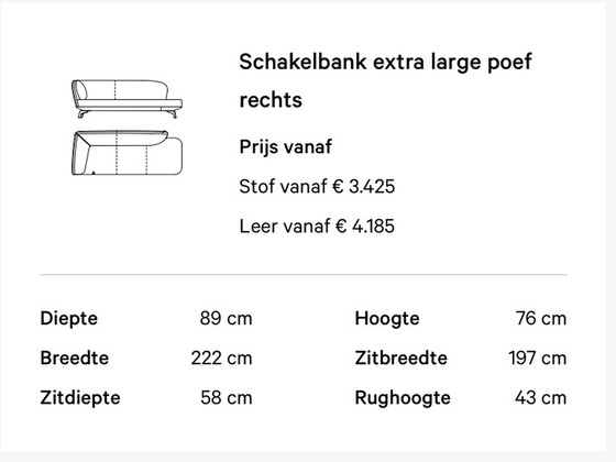 Image 1 of Leolux Flint R01-707 schakelbank