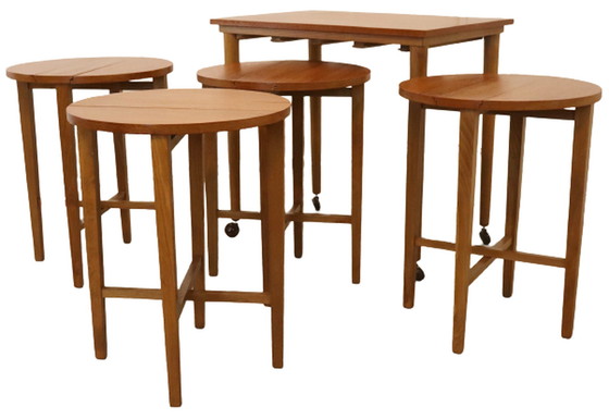 Image 1 of Poul Hundevad set  Nesting tables mimiset vintage