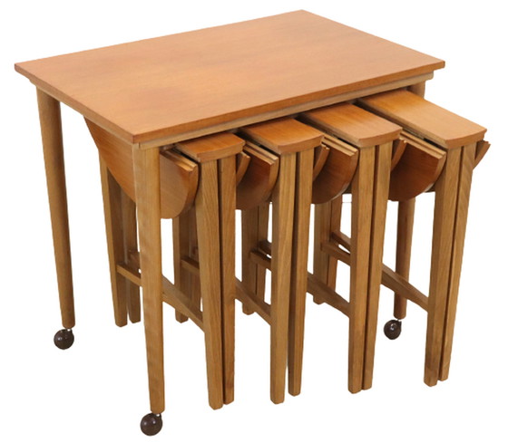 Image 1 of Poul Hundevad set  Nesting tables mimiset vintage