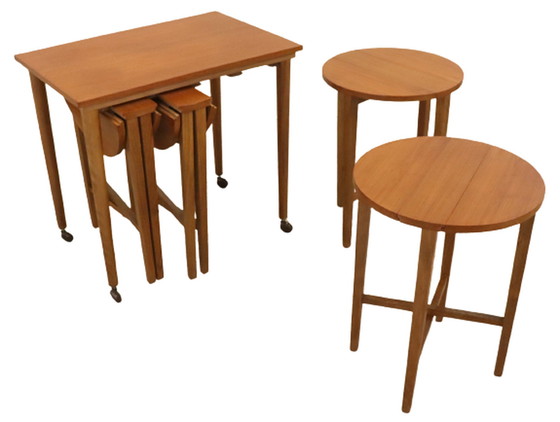 Image 1 of Poul Hundevad set  Nesting tables mimiset vintage