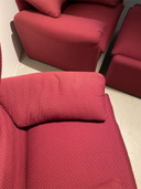2 x Cassina Maralunga chair + hocker