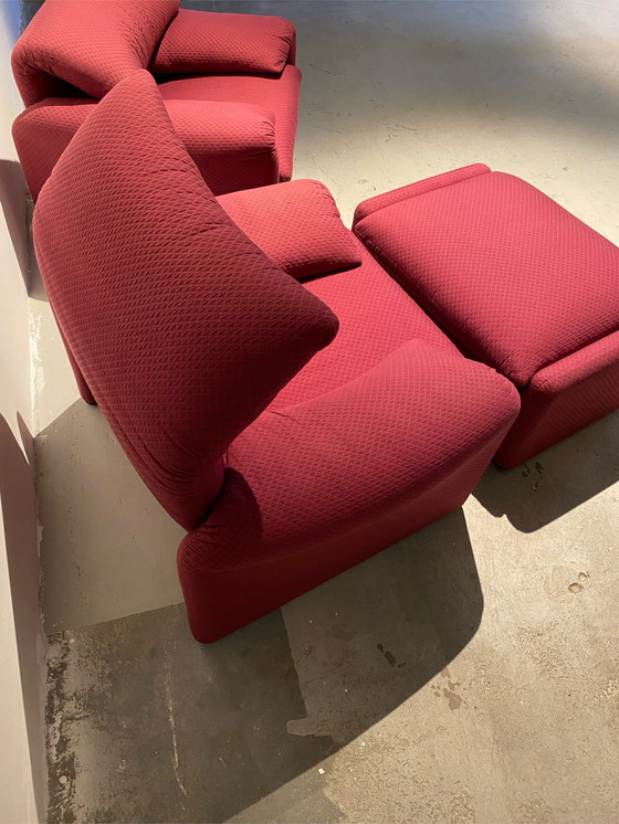 Image 1 of 2 x Cassina Maralunga chair + hocker