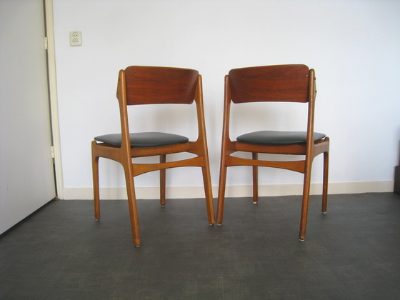 Image 1 of Erik Buch teak model 49 stoelen O.D. Møbler