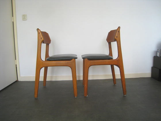 Image 1 of Erik Buch teak model 49 stoelen O.D. Møbler