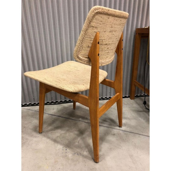 Image 1 of Set van 2 vintage stoelen in wol en eiken 1950