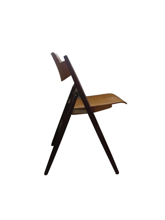 Image 1 of Egon Eiermann klapstoel bioscoopstoel Se83 2-kleurig Wilde+Spieth