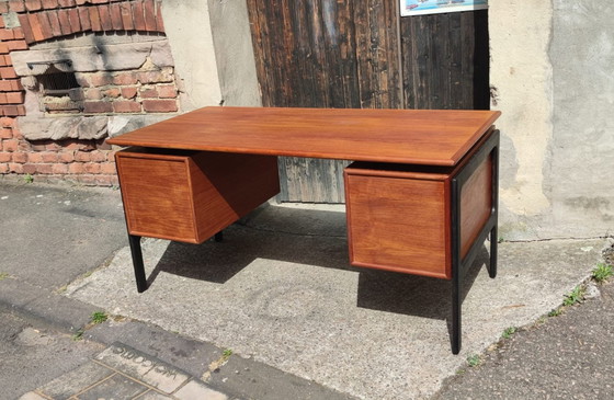 Image 1 of Deens Bureau Made In Denmark Mid Century Design Tafel Bureau Schrijftafel 60s Vintage Teak Retro 60S