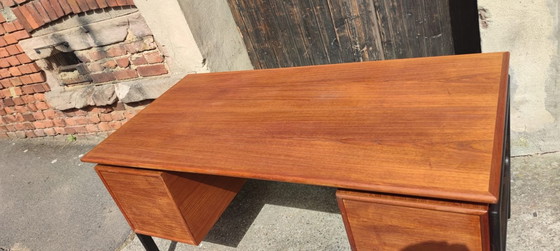 Image 1 of Deens Bureau Made In Denmark Mid Century Design Tafel Bureau Schrijftafel 60s Vintage Teak Retro 60S